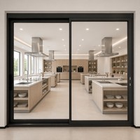 Porte coulissante électrique en verre pour gare et station de métro, cadre en aluminium robuste de qualité industrielle, moteur à cycle d'ouverture-fermeture rapide