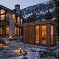 Sauna et hammam traditionnels de luxe pour 4 personnes, avec vestiaire/salle de relaxation
