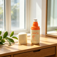 Flacon de lotion en verre vide de haute qualité 50ml 100ml, flacon pompe cosmétique en verre transparent givré, impression personnalisée, emballage pour soins de la peau