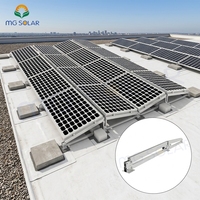 Système de montage solaire pour toit plat, orientation est-ouest, système de fixation personnalisé, système de montage solaire sur mesure