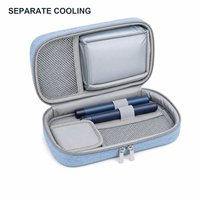 Étui rigide de voyage personnalisé en EVA pour stylo injecteur d'insuline, avec fermeture éclair, poche en filet, anti-odeur, 8 à 11 compartiments, logo