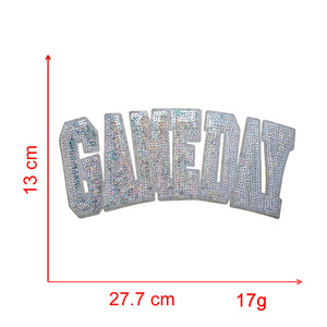 แพทช์รูปโบว์เลื่อมสีชมพูสำหรับเสื้อผ้าผู้หญิง ลายกีฬา ฟุตบอล เบสบอล เหมาะสำหรับใส่ในมหาวิทยาลัย ขายส่ง - Product Image 4