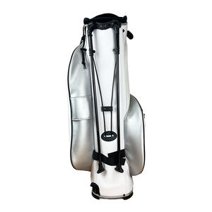 Sac de golf de luxe en cuir PU blanc <span class=keywords><strong>avec</strong></span> design é<span class=keywords><strong>l</strong></span>égant en argent pour golfeur exécutif et cadeau d'affaires - Product Image 5