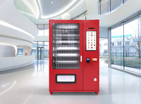 Distributeur automatique de boissons et de snacks en métal populaire, système de refroidissement, écran tactile, paiement par jeton pour les centres commerciaux