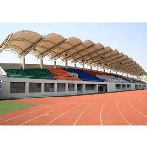 Prefab football stadium soccer canopy steel structure construction space frame roof football stadium