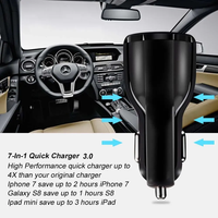 Chargeur de voiture double USB-A 4,8A, charge rapide 3.0, charge rapide multi-appareils pour smartphone