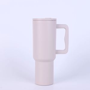 40oz H4.0 Handle Car Travel Tumbler Vacuum <b>Mug</b> <b>Lid</b> Straw Non-Slip Base OEM ODM Custom Color - Product Image 2
