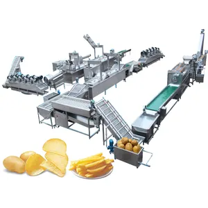 Ligne de production continue de chips frites Machine automatique de chips de pommes de terre frites Équipement de chips frites