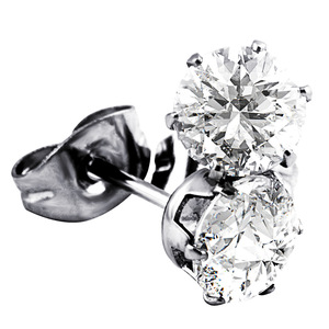 <b>Stud</b> <b>Earrings</b> 8mm Round Zircon Claw Setting Stainless Steel Everyday Wear - Product Image 5