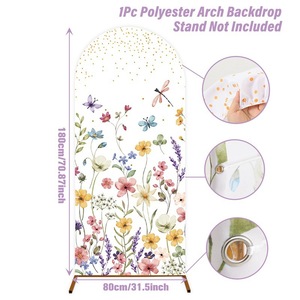 Supporto ad arco in ferro ad alta elasticità copertura di <span class=keywords><strong>sfondo</strong></span> semicircolare per feste di compleanno per bambini decorazione per feste di matrimoni - Product Image 6