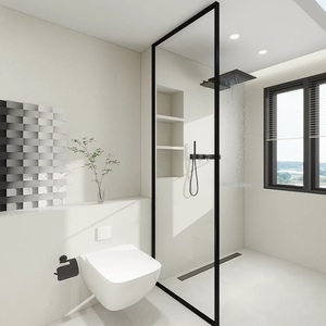 Offre Spéciale : Panneau de Douche en Verre Trempé de 8 mm de Haute Qualité, Personnalisé, pour Cabine de Douche, Porte de Douche pour Salle de Bain Humide, Idéal pour Hôtels - Product Image 5