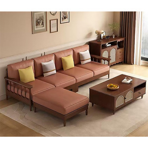 Juego de Muebles de Madera Sólida Dazhang Jiaju para Sala de Estar: Sofá, Mesa de Centro, Mueble para TV con Almacenamiento, para Uso Doméstico - Product Image 3