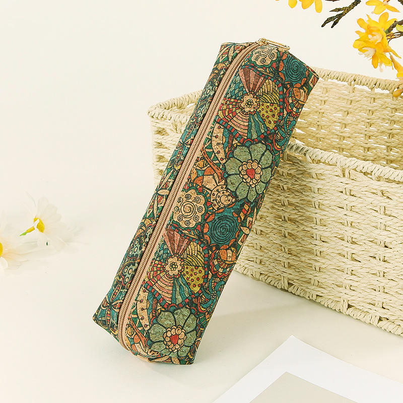 Bolsa de lápiz de flores de gran tamaño 22cm