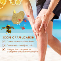 Patch antidouleur pour les articulations à l'extrait de venin d'abeille, plâtre de soutien pour le genou, autocollant médical à base de plantes chinoises naturelles, 12 pièces/sac pour adulte