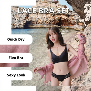 Soutien-gorge convertible et culotte bikini French Romance pour jeunes filles à petite poitrine, confortable, bretelles réglables, dentelle sexy, logo à la taille - Product Image 3