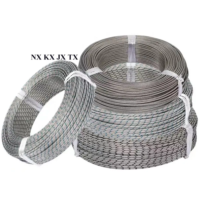 0,3mm x 2mm 0,4mm x 2mm 0,5mm x 2mm 2x0,6mm 2x0,71 2x0,81 de fibra de vidrio/PFA aislamiento SUS pantalla tipo PT100/N/K/J/T de alambre de termopar