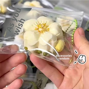 Silikon Osmanthus Kuchen Squishy Vintage Anhänger, Weicher Stressabbau Schlüsselanhänger Spielzeug für Jugendliche - Product Image 1