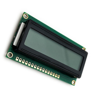 Petit écran LCD couleur unique avec faible consommation d'énergie et réponse rapide Module de vente chaude en verre gris STN à 1602 caractères