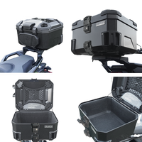 Nouveauté F2-MOTO 50L Boîte à bagages arrière pour moto en plastique ABS, boîte de livraison étanche avec serrure à combinaison remplaçable
