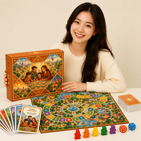 Jeux de société personnalisés pour adultes et enfants, jeux de stratégie pour fêtes, avec jetons, dés, cartes, boîte cadeau, vente en gros
