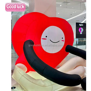 2024 mode <span class=keywords><strong>géant</strong></span> publicité gonflable saint valentin conception personnalisée grand Oxford coeur rouge mascotte dessin animé pour centre commercial - Product Image 4