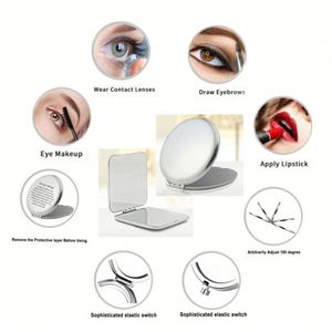 Small Round Metal Pocket <b>Mirror</b> Custom Logo Stainless Steel Frame Hand Held <b>Mirror</b> for Girl - Product Image 6