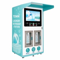 Distributeur automatique de lessive pour laverie, double sortie, distributeur de détergent liquide, paiement par carte, pièces et RFID, libre-service pour laverie automatique prépayée