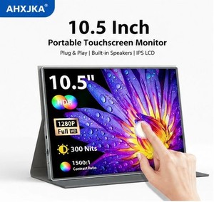 AHXJKA 10,5 Zoll 1920x1280 IPS LCD Touchscreen Tragbarer Monitor Typ C Plug&Play Eingebaute Lautsprecher Gaming Laptop 300cd/<span class=keywords><strong>m</strong></span> - Product Image 1