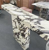 Table console en marbre Calacatta Viola, meubles de salon, décoration d'entrée, couloir, design moderne, taille personnalisable, luxe, blanc