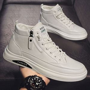 Chaussures pour hommes en cuir noir légères, respirantes, antidérapantes, à lacets, à bout fermé, style polyvalent, pour le printemps, l'automne et l'hiver - Product Image 1