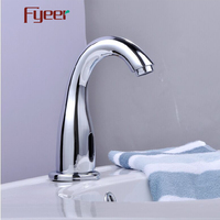 Robinet de lavabo automatique Fyeer en laiton massif chromé