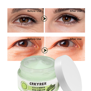 Crema de Ojos de colágeno y ácido hialurónico orgánico Mascarilla de hoja de pepino Vegano para aliviar bultos Arrugas Círculos oscuros Hinchazón - Product Image 6