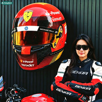 Casco Réplica Personalizado del Piloto Leclerc de Ferrari para la Temporada de F1 2026, para Exhibición, Decoración y Colección