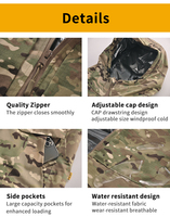 Veste coupe-vent imperméable HAN WILD, veste à réflexion thermique, veste tactique à capuche camouflage pour hommes