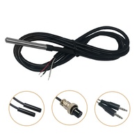 Sensor NTC IP67 Tahan Air untuk Sensor Suhu Digital Akurasi 0.5C Bahan SUS304 Probe 6*50mm Kabel Dapat Disesuaikan