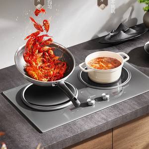 Cocina de Inducción de Doble Quemador Midea, 3500W, Gris Basalto, Acero Inoxidable, Control Mecánico, con Función de Reserva - Product Image 3