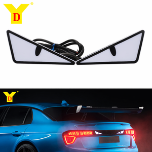 Nuevo Par de Luces Decorativas LED Triangulares para Motocicleta, Diseño de Ojo de Demonio, 12V IP67, 6 Colores: Rojo, Azul, Verde, Blanco, Amarillo, Ámbar - Product Image 1
