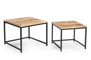 Modern Coffee <b>Table</b> Set Iron/wd Square Coffee <b>Table</b> Set Of 2 Living Room Furniture In Bulk Price Collection - Product Image 3