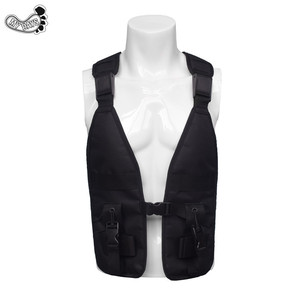 Gilet tactique en nylon noir, taille unique, bretelles réglables, uniforme d'entraînement en plein air - Product Image 4