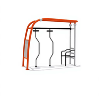 Equipo de Ejercicio al Aire Libre, Barra de Escalada de Acero Galvanizado, Estación de Entrenamiento Físico para Parques Públicos