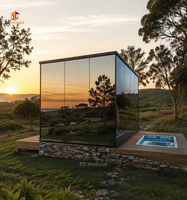 Pods de glamping de luxe modernes, cabines préfabriquées pour l'hébergement en station balnéaire et le tourisme en montagne