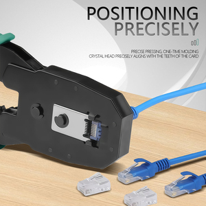 Herramienta de crimpado de red 3 en 1, pelacables, cortador, herramienta profesional <span class=keywords><strong>para</strong></span> electricistas - Product Image 3