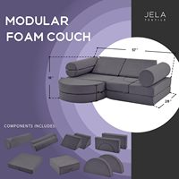 Canapé pour enfants 14 pièces Luxe, Canapé modulaire au sol pour adultes, Ensemble de jeu de maison de jeu pour tout-petits bébés