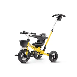 Loopingfun新款廉价碳钢儿童3合1 360度旋转推童车自行车塑料酷婴儿三轮车配件