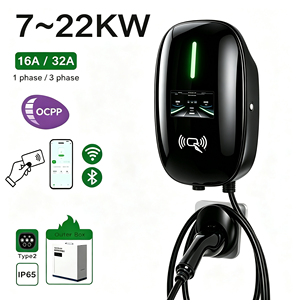สถานีชาร์จรถยนต์ไฟฟ้า AC 7-22kW ปรับกระแสได้ รองรับ OCPP 1.6J RFID ควบคุมผ่านแอพ วอลล์บ็อกซ์ NACS J1772 สำหรับใช้ในบ้านและเชิงพาณิชย์ - Product Image 2