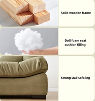 Precio bajo Color verde Respaldo ajustable Sofá cama Convertible Futón Sofás Camas para sala de estar pequeña Departamento Ventas al por mayor