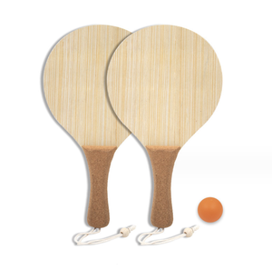 Biểu Tượng Tùy Chỉnh Thân Thiện Với Môi Mdf Bãi Biển Bằng Gỗ Mái Chèo Bóng Đặt Bóng Quần Vợt Bãi Biển Vợt - Product Image 1