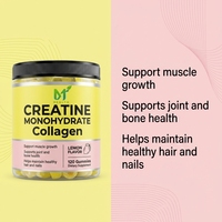 Complément Alimentaire OEM Créatine Monohydrate Collagène 120 Gummies, Favorise la Croissance Musculaire, Aide à Maintenir des Cheveux et des Ongles Sains