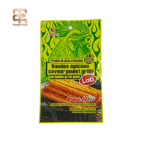 Sachet d'emballage imprimé en héliogravure BOPP/VMCPP, résistant à l'humidité, scellé sur trois côtés, avec trou de suspension pour les snacks épicés en bâtonnets