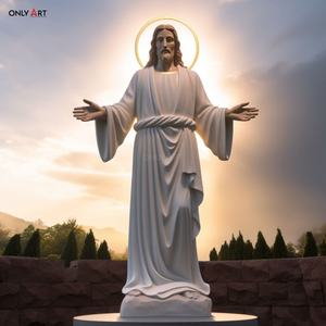 Estatuas Religiosas de Gran Tamaño de Mármol Blanco para Exteriores, Jesús de Mármol, Estatua de <span class=keywords><strong>Jesucristo</strong></span> de Tamaño Real, Escultura de la Resurrección de <span class=keywords><strong>Jesucristo</strong></span> en Venta - Product Image 1